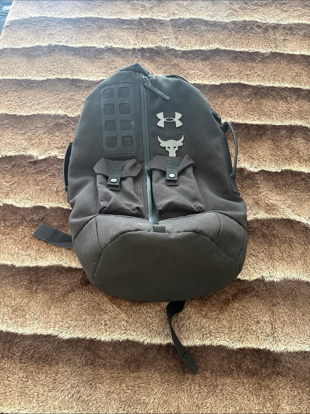 Under Armour Men’s Black Backpack with Project Rock Logo